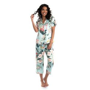 Lilac and London Floral Pajama Set in Light Blue- 2 Pieces
